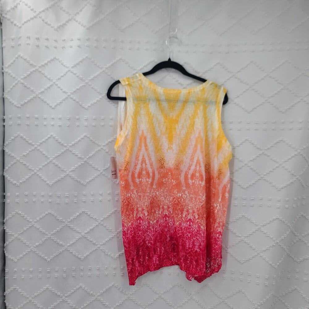 Time and Tru Boho Vibrant Vacation resort wear Shirts Size XL Flowy dopamine - Picture 7 of 16